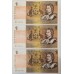 AUSTRALIA 1982 . ONE 1 DOLLAR BANKNOTES . JOHNSTON/STONE . CONSEC SEVEN . LAST PREFIX DPS